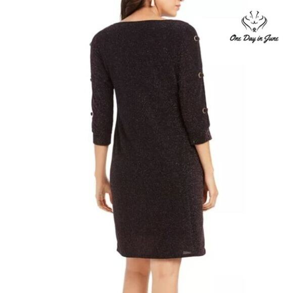 JM Collection Grommet Sleeve Sheath Dress Size M - Picture 2 of 3